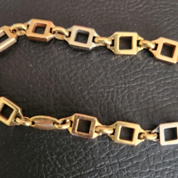 Gold-Tone Geometric Link Bracelet - Picture 5 of 7